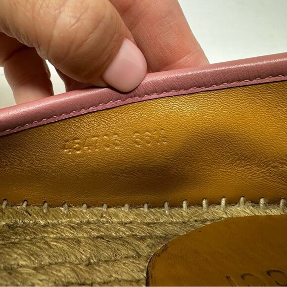 Gucci Guccissima Leather Espadrille Flats Size 36.5 Pink - Picture 9 of 11